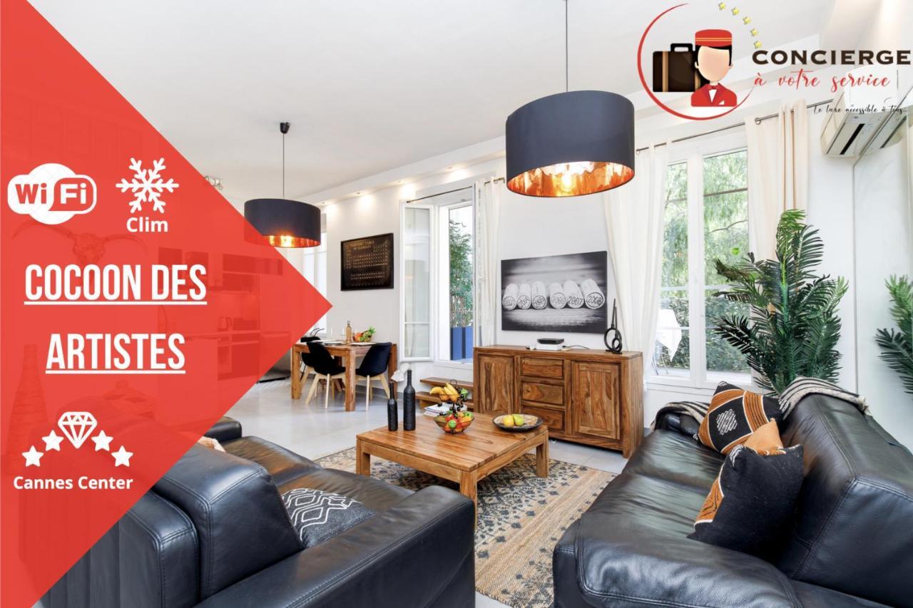 Le Cocon Des Artistes - Coeur De Cannes - Spacieux - Terrasse - Clim Exterior photo